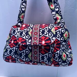 Vera Bradley Red and Black Quilted Shoulder Bag